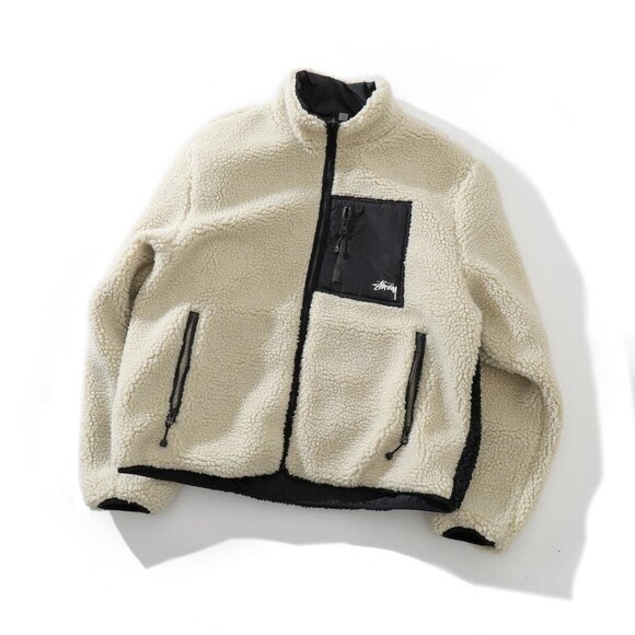 Stussy 8 ball reversible Sherpa jacket - Picture 2 of 7